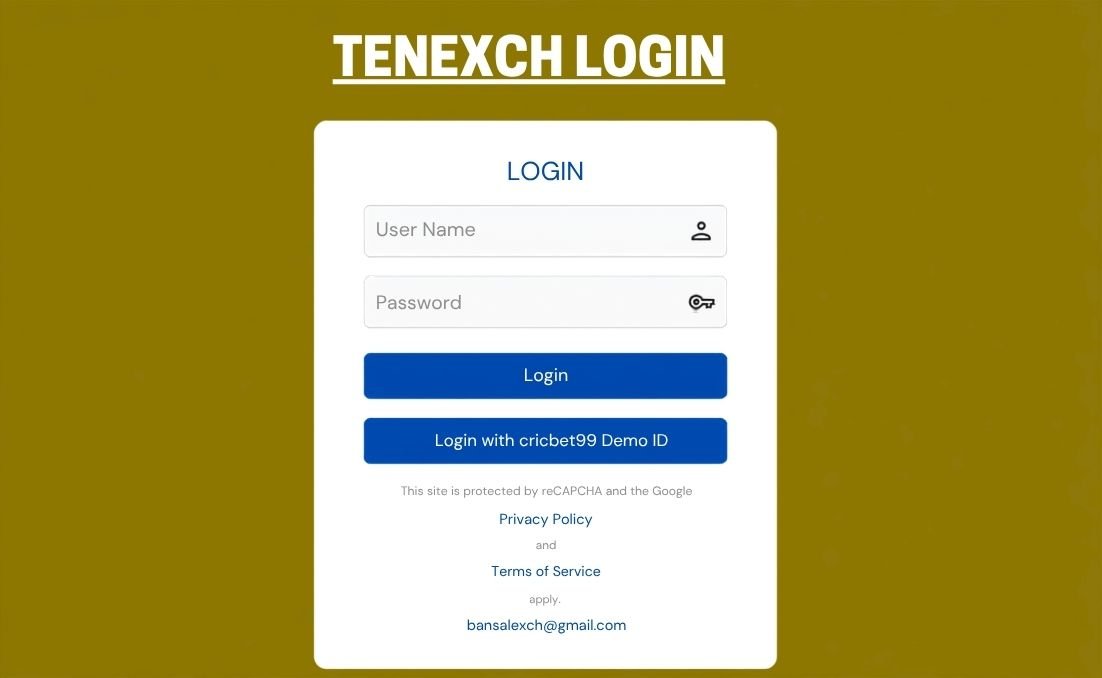Tenexch login